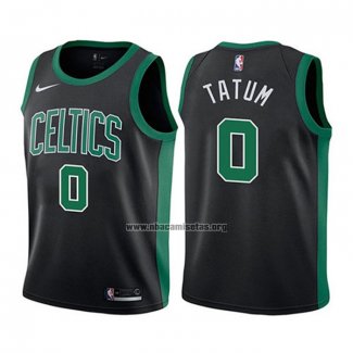 Camiseta Nino Boston Celtics Jayson Tatum NO 0 Statement 2017-18 Negro