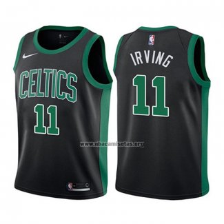 Camiseta Nino Boston Celtics Kyrie Irving NO 11 Statement 2017-18 Negro
