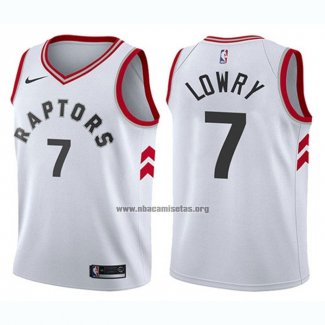 Camiseta Nino Toronto Raptors Kyle Lowry NO 7 Association 2017-18 Blanco