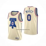 Camiseta Philadelphia 76ers Tyrese Maxey NO 0 Earned 2020-21 Crema