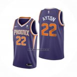 Camiseta Phoenix Suns Deandre Ayton NO 22 Icon 2021 Violeta