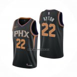 Camiseta Phoenix Suns Deandre Ayton NO 22 Statement 2021 Negro