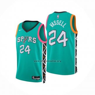 Camiseta San Antonio Spurs Devin Vassell NO 24 Ciudad 2022-23 Verde