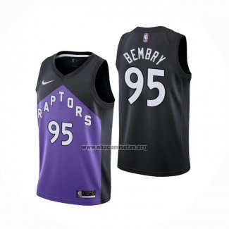 Camiseta Toronto Raptors DeAndre Bembry NO 95 Earned 2020-21 Negro Violeta