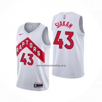 Camiseta Toronto Raptors Pascal Siakam NO 43 Association 2020-21 Blanco