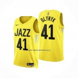 Camiseta Utah Jazz Kelly Olynyk NO 41 Icon 2022-23 Amarillo