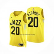 Camiseta Utah Jazz Udoka Azubuike NO 20 Icon 2022-23 Amarillo