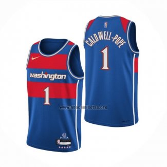 Camiseta Washington Wizards Kentavious Caldwell-Pope NO 1 Ciudad 2021-22 Azul