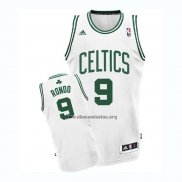 Camisetas Boston Celtics Rajon Rondo NO 9 Blanco