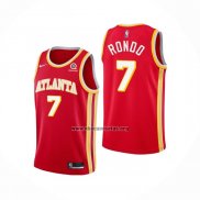 Camiseta Atlanta Hawks Rajon Rondo NO 7 Icon 2020-21 Rojo