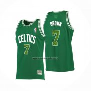 Camiseta Boston Celtics Jaylen Brown NO 7 Snakeskin Hardwood Classics 2021 Verde