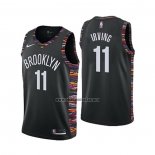 Camiseta Brooklyn Nets Kyrie Irving NO 11 Ciudad 2019-20 Negro