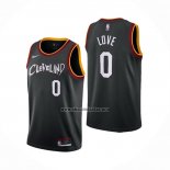 Camiseta Cleveland Cavaliers Kevin Love NO 0 Ciudad 2020-21 Negro