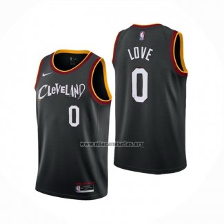 Camiseta Cleveland Cavaliers Kevin Love NO 0 Ciudad 2020-21 Negro