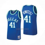 Camiseta Dallas Mavericks Dirk Nowitzki NO 41 Mitchell & Ness 1998-99 Azul
