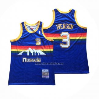 Camiseta Denver Nuggets Allen Iverson NO 3 Hardwood Classics 2006-07 Azul