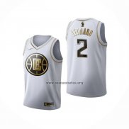 Camiseta Golden Edition Los Angeles Clippers Kawhi Leonard NO 2 Blanco