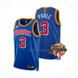 Camiseta Golden State Warriors Jordan Poole NO 3 Classic 2022 NBA Finals Azul