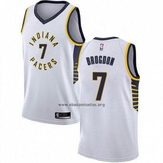 Camiseta Indiana Pacers Malcolm Brogdon NO 7 Association Blanco