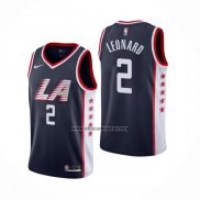 Camiseta Los Angeles Clippers Kawhi Leonard NO 2 Ciudad 2018-19 Negro