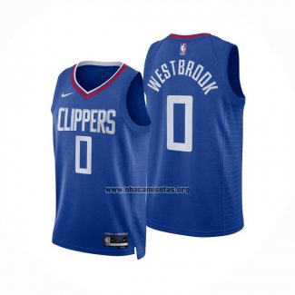 Camiseta Los Angeles Clippers Russell Westbrook NO 0 Icon 2022-23 Azul