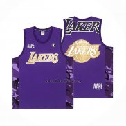 Camiseta Los Angeles Lakers x AAPE Violeta