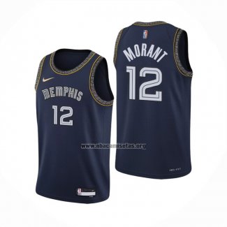 Camiseta Memphis Grizzlies LaMelo Ball NO 12 Ciudad 2021-22 Azul