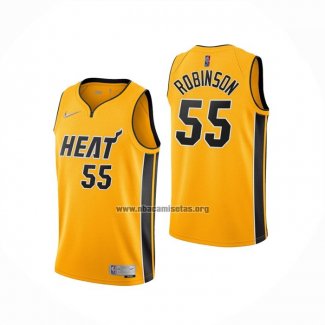 Camiseta Miami Heat Duncan Robinson NO 55 Earned 2020-21 Oro