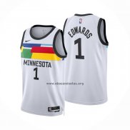 Camiseta Minnesota Timberwolves Anthony Edwards NO 1 Ciudad 2022-23 Blanco