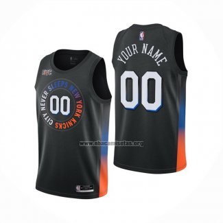 Camiseta New York Knicks Personalizada Ciudad 2020-21 Negro