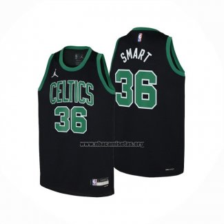 Camiseta Nino Boston Celtics Marcus Smart NO 36 Statement Negro