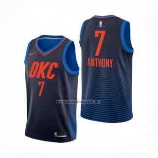 Camiseta Oklahoma City Thunder Carmelo Anthony NO 7 Statement Azul