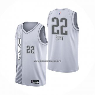 Camiseta Oklahoma City Thunder Isaiah Roby NO 22 Ciudad 2021-22 Blanco