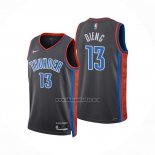 Camiseta Oklahoma City Thunder Ousmane Dieng NO 13 Ciudad 2022-23 Gris