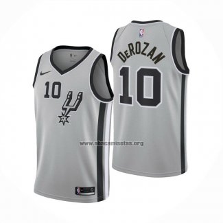 Camiseta San Antonio Spurs DeMar DeRozan NO 10 Statement 2019-20 Gris