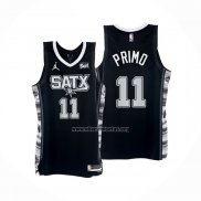 Camiseta San Antonio Spurs Joshua Primo NO 11 Statement 2022-23 Negro