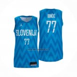 Camiseta Slovenia Luka Doncic NO 77 Segunda Azul