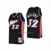 Camiseta Utah Jazz Karl Malone NO 32 Hardwood Classics 1998-99 Negro