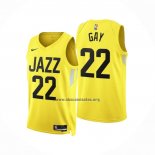 Camiseta Utah Jazz Rudy Gay NO 22 Icon 2022-23 Amarillo