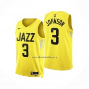 Camiseta Utah Jazz Stanley Johnson NO 3 Icon 2022-23 Amarillo