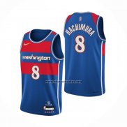 Camiseta Washington Wizards Rui Hachimura NO 8 Ciudad 2021-22 Azul