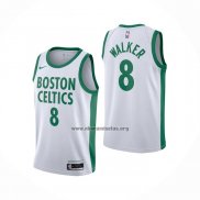 Camiseta Boston Celtics Kemba Walker NO 8 Ciudad 2020-21 Blanco