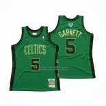 Camiseta Boston Celtics Kevin Garnett NO 5 Hardwood Classics Throwback Hall of Fame Verde