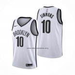 Camiseta Brooklyn Nets Ben Simmons NO 10 Association 2020 Blanco