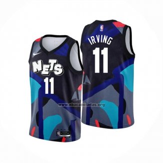 Camiseta Brooklyn Nets Kyrie Irving NO 11 Ciudad 2023-24 Negro