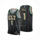 Camiseta Charlotte Hornets LaMelo Ball NO 1 Ciudad 2022-23 Negro