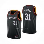 Camiseta Cleveland Cavaliers Jarrett Allen NO 31 Ciudad 2020-21 Negro