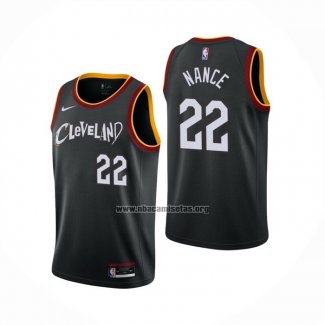 Camiseta Cleveland Cavaliers Larry Nance Jr. NO 22 Ciudad 2020-21 Negro