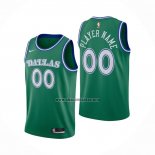 Camiseta Dallas Mavericks Personalizada Hardwood Classics 2020-21 Verde