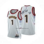 Camiseta Denver Nuggets Michael Porter JR. NO 1 Ciudad 2021-22 Azul